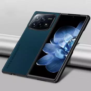 Простой чехол из искусственной кожи для телефона Xiaomi Mix Fold 4, матовый силиконовый бампер, противоударный чехол для Xiaomi Mix Fold 4 fold4 For Mix Fold 4 чёрный