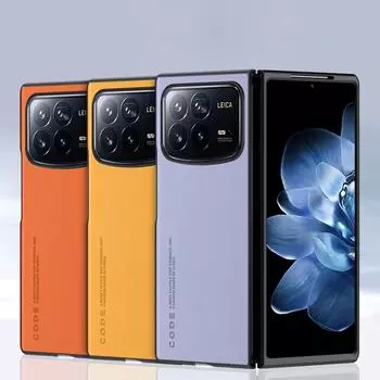 Простой чехол из искусственной кожи для Xiaomi Mix Fold 4, матовый силиконовый бампер, противоударный защитный чехол для камеры, задняя крышка для Xiaomi Mi Mix Fold 4 Fold4 For Mix Fold 4 чёрный
