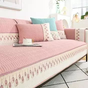 Простой чехол, нескользящий, универсальный чехол Four Seasons, высококачественная ткань из массива дерева, японский стиль, три сиденья, одна императорская наложница, диванная подушка 70*70