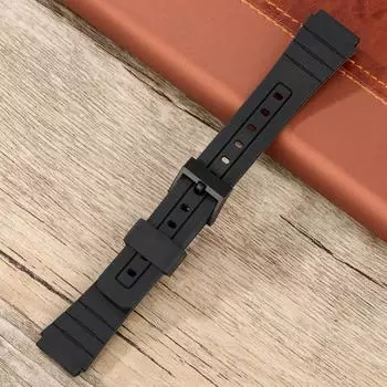 Простой черный силиконовый ремешок для часов унисекс с пластиковой пряжкой 12/14/16/18/20 мм сменный ремешок для часов