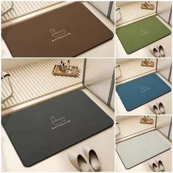 Простой чистый цветной коврик из диатомовой грязи, домашний суперабсорбирующий нескользящий ковер для улицы, кухни, гостиной, напольный коврик 400MMx600MM коричневый