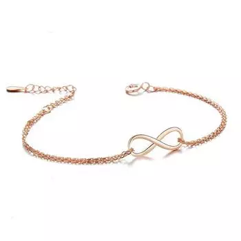 Простой цифровой 8 стерлингового серебра 925 модный темперамент женский браслет 925