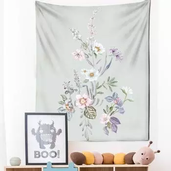 Простой цветочный художественный гобелен, свежий Ins, богемный стиль, хиппи, тапиз, настенный декор для дома и комнаты 95x70cm