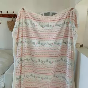 Простой цветочный узор плед одеяло кровать диван кресло и путешествия утолщенный супер мягкий теплый флисовый плед подарки для детей девочек мальчиков 100x150cm (39x59in)