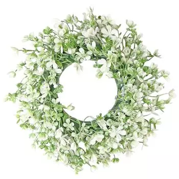 Простой декор двери в скандинавском стиле, венок из эвкалипта, искусственный цветок, имитация венка, особое украшение для праздничной вечеринки белый