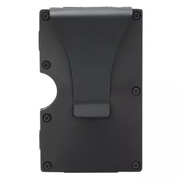 Простой держатель для визитных карточек с зажимом для денег из нержавеющей стали, мужской кошелек, подарок(Черный х 11#) чёрный