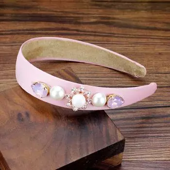 Простой Диаманте Обруч для волос Кристалл и Жемчуг Женские Повязки на голову Широкий Обруч со стразами для Свадебной вечеринки Винтажные Украшения для волос