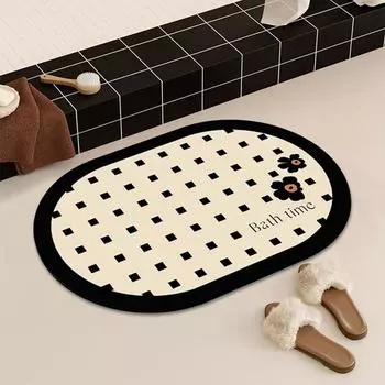 Простой диатомовый грязевой коврик для ванной комнаты, поглощающий воду, для туалета, туалета, быстросохнущий противоскользящий коврик для ног, коврик для душа 40 * 60CM