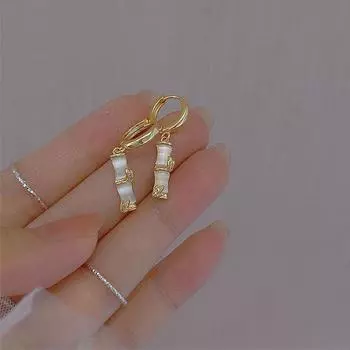 Простой дизайн, новые серьги, кошачий глаз, гвоздика, сустав, ретро, изысканная пряжка для ушей, модный темперамент