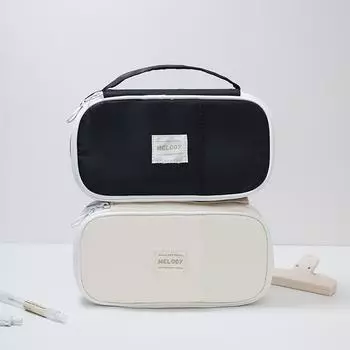 Простой дизайн пенала пенал для ручек Macaron цветной многосетчатый карман с ручкой карман для канцелярских принадлежностей школы