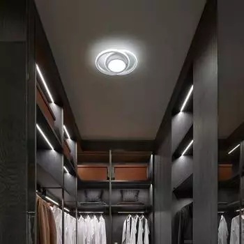 Простой дизайн, потолочный светильник, светодиодный потолочный светильник для спальни, столовой, гостиной, прихожей, белый, диаметр 12 см