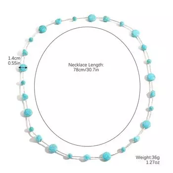 Простой длинный кристалл новый китайский стиль свитер цепь длинное ожерелье для женщин осень и зима