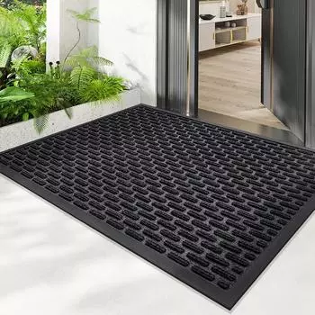 Простой домашний коврик для удаления пыли из полипропилена, резиновый коврик для входа, нескользящий и грязный коврик для ног у входа в офис 43.5*75cm
