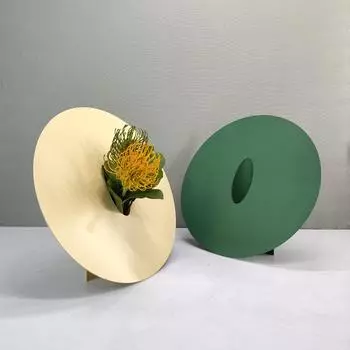 Простой европейский стиль, легкая роскошь, золотистая геометрическая композиция из цветов, цветочная композиция, украшения, модель дома, офис продаж, мягкие украшения