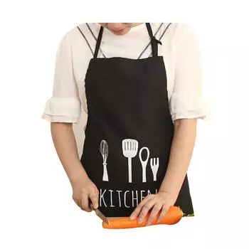 Простой фартук повара из хлопка для общественного питания с карманами для нагрудников для приготовления барбекю и кухни шеф-повара