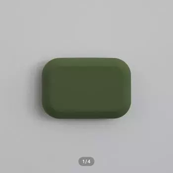 Простой футляр для линз оливково-зеленого цвета