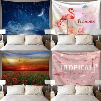 Простой гобелен с рисунком неба, украшение на стену для дома, гобелен для спальни, гостиной, гобелен 100x75cm