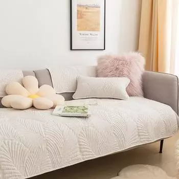 Простой хлопковый стеганый чехол для дивана, комбинированный чехол для дивана, осенне-зимний чехол для подушки сиденья, ткань 70*70