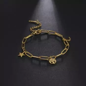 Простой и изысканный браслет из нержавеющей стали с четырьмя листами клевера, золотой браслет с клевером белый