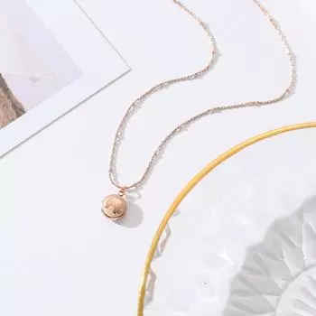 Простой и изысканный кулон в виде слона, ожерелье из титановой стали, нишевый дизайн, ожерелье с усовершенствованным датчиком