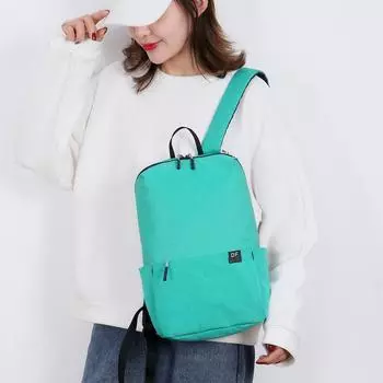 Простой и красочный однотонный маленький рюкзак. Спортивный рюкзак. Рюкзак. Подарочная сумка. Школьная сумка. one size жёлтый