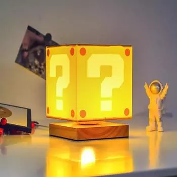 Простой и креативный ночник для грудного вскармливания, вопросительный знак, теплая ткань с затемнением, настольный светильник из цельного дерева, прикроватный светильник для спальни