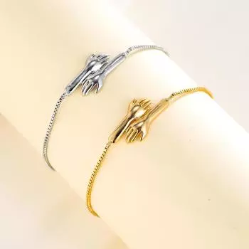 Простой и крутой браслет на ладонь с пейзажем. Модный модный браслет для девочек и подруг. жёлтый