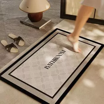 Простой и легкий роскошный впитывающий коврик для ванной комнаты, грязный противоскользящий коврик, диатомовый коврик для туалета, быстросохнущий коврик для двери туалета 40 * 60cm