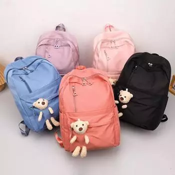 Простой и модный школьный рюкзак для женщин в средней школе, летний повседневный простой рюкзак, рюкзак большой емкости