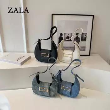 Простой и модный темперамент Однотонный Летний повседневный популярный иностранный текстура Одно плечо Подмышкой карманная женская сумка чёрный