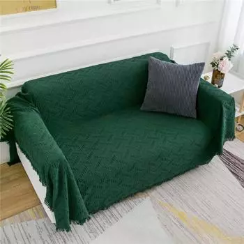 Простой и подходящий для всех сезонов, сетка «елочка», полотенце для ленивого дивана, одеяло для кемпинга на открытом воздухе, коврик для дивана, скатерть 90*90cm