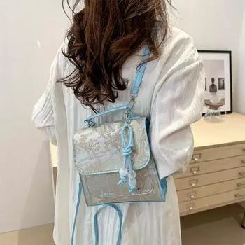 Простой и стильный рюкзак для женщин 2024 года, лето, новая мода, нишевый портативный школьный рюкзак для путешествий розовый