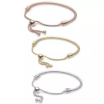 Простой и универсальный регулируемый браслет, телескопический и элегантный, простые аксессуары в корейском стиле, сделанные своими руками, базовая цепочка, индивидуальный подарок для подруги 17cm