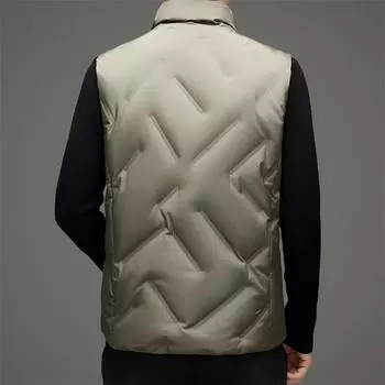 Простой и универсальный жилет-пуховик для мужчин, осенне-зимний новый уличный терможилет, верхняя одежда, жилет M