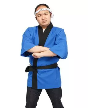 Простой костюм «Счастливый» синий мужской