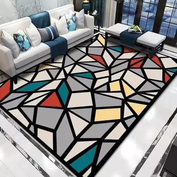 Простой ковер в скандинавском стиле для дома, гостиной, спальни, офиса, однотонный диванный коврик, 3D-принт лифта, напольный коврик 40*60cm