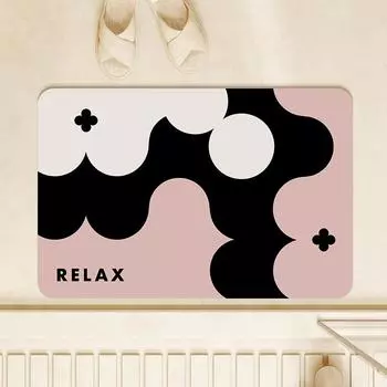 Простой коврик для пола из диатомовой грязи, противоскользящий коврик для ванной, бытовой коврик для душа, туалета, впитывающий воду 50 * 80cm