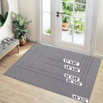 Простой коврик для входной двери из полипропилена, сплошной цвет, устойчивый к пылеудалению 44*76cm