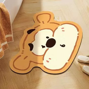 Простой коврик для входной двери с изображением медведя, коврик для входа в кабинет, износостойкий, легко моющийся коврик для ног, впитывающий коврик для ванной комнаты 30*50