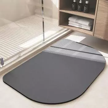 Простой коврик из диатомовой грязи, впитывающий коврик для ванной комнаты, нескользящий коврик для двери туалета, бытовой, легко сохнет, устойчив к падению 40 * 60Cm (diatom mud)