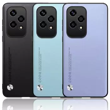 Простой кожаный чехол для Honor 200 Lite 100 Pro 90 Lite 80 Honor X8B X9B X6A, роскошный жесткий защитный чехол для телефона Fundas For Honor 80 небесно-голубой