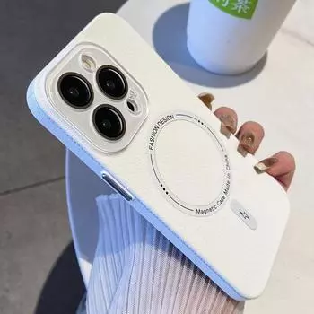 Простой кожаный чехол для телефона Apple iPhone 15 promax-Magsafe Мягкий силиконовый противоскользящий чехол для телефона Apple, устойчивый к падениям Apple 15 вино красного