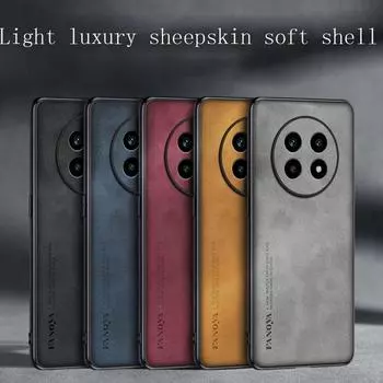 Простой кожаный удобный замшевый чехол для Realme13 PRO 5G Защитная крышка объектива for Realme V30 чёрный
