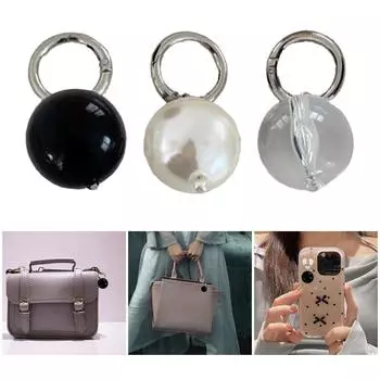 Простой круглый брелок из бисера, подвеска, модные подвесные украшения, брелок для ключей, подвеска для кошелька, сумки, рюкзака, сумки, орнамент чёрный