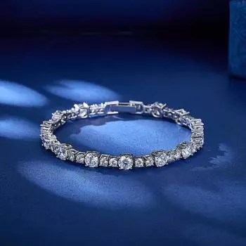 Простой круглый коготь цепочка инкрустированный цирконий браслет для женщин мода римский стиль женские браслеты подарки белый