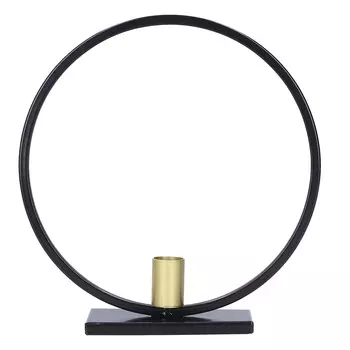 Простой круглый подсвечник из кованого железа для украшения дома и ужина