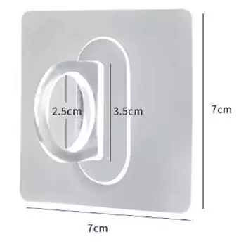 Простой кухонный крючок, прикрепляющийся к стене, без перфорации, для ванной комнаты, дома, гостиной, клейкий крючок, кронштейн для перегородки, многофункциональная опора для полки 5Pcs прозрачный