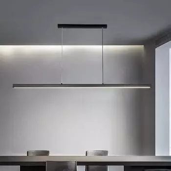 Простой квадратный светодиодный подвесной светильник для столовых, спален, гостиных, чердаков, скандинавский домашний декор, черные алюминиевые светильники Tricolor