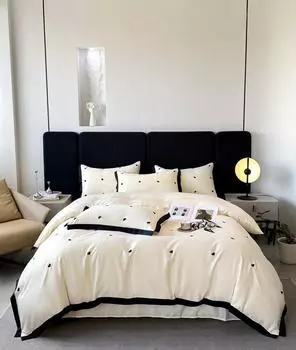 Простой легкий люкс Класс А для беременных и младенцев 4 предмета вышитый пододеяльник простыня спать голышом постельное белье 3 предмета 1.2 m 3pc quilt 1.5*2m