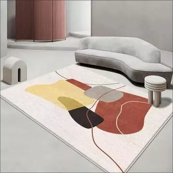 Простой легкий роскошный ковер из искусственного кашемира для гостиной, чайного столика, спальни, ковер, напольный коврик, у окна, прикроватное нескользящее одеяло Customization